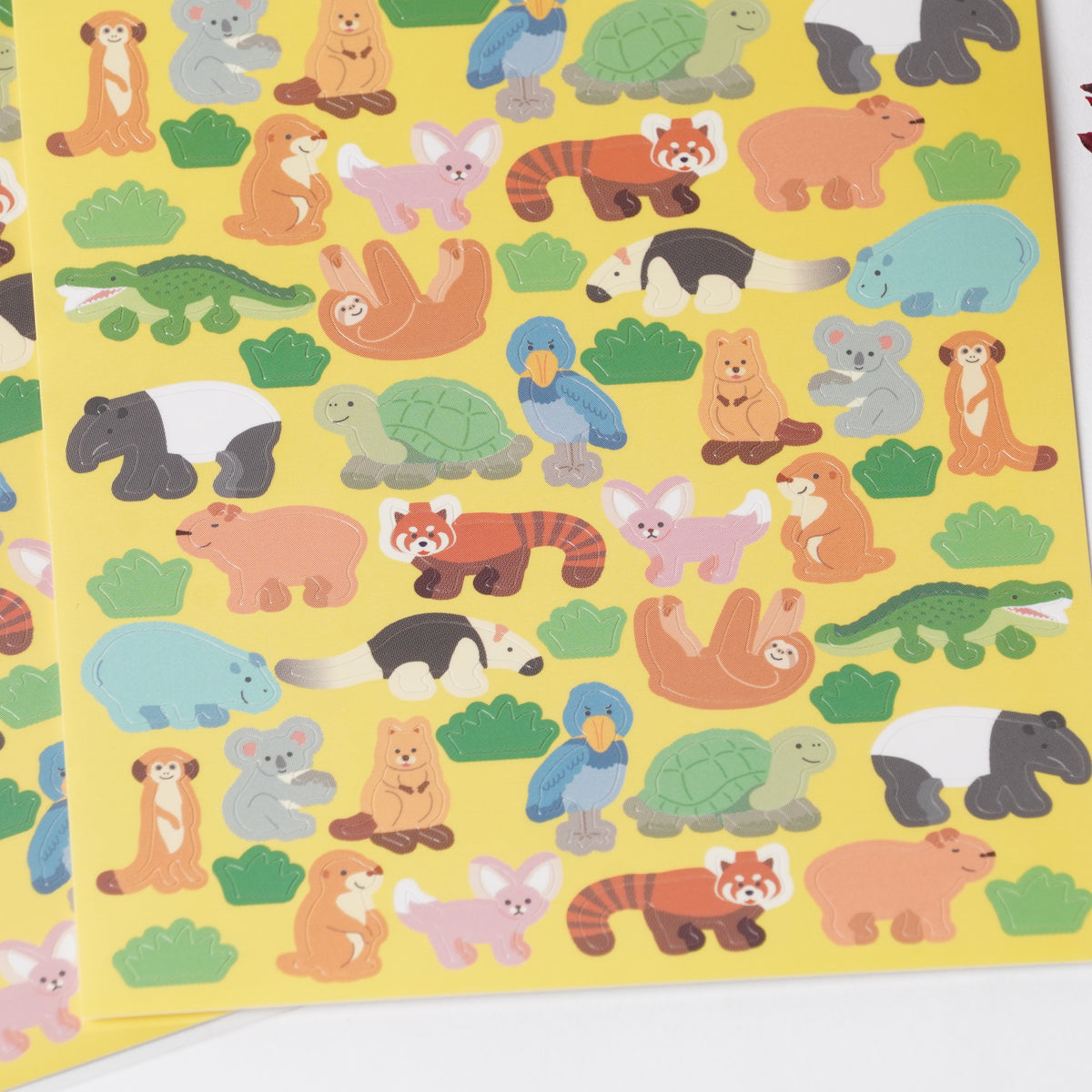 Rare Animal Circle Stickers Sheet