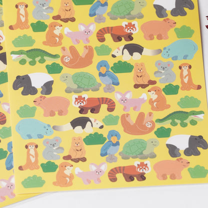 Rare Animal Circle Stickers Sheet