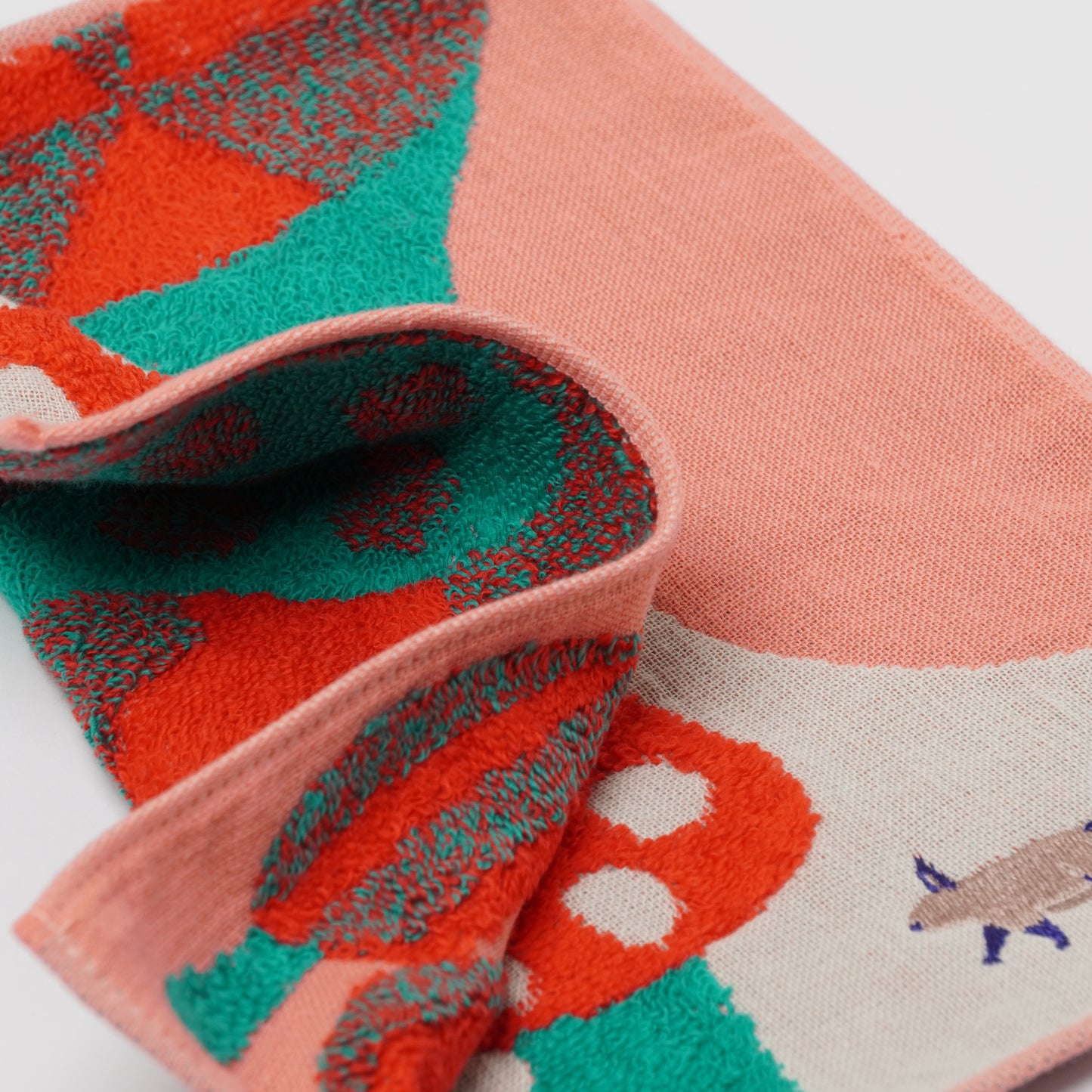moritaMiW Gauze Handkerchief - 3-Layer Cotton with Embroidery Squirrel