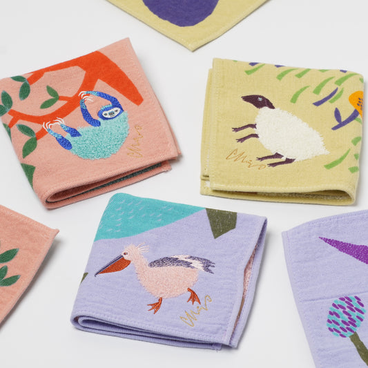 Fluffy Animal Handkerchief Hand Towel Size - Sheep moritaMiW