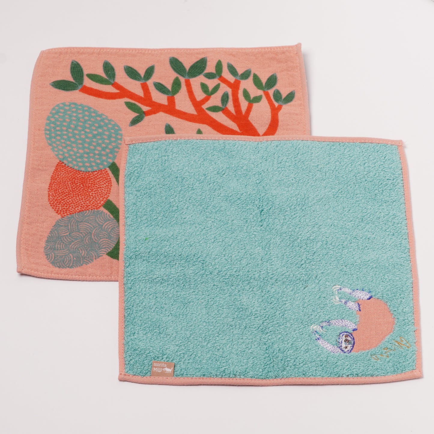 Fluffy Animal Handkerchief Hand Towel Size - Sloth moritaMiW