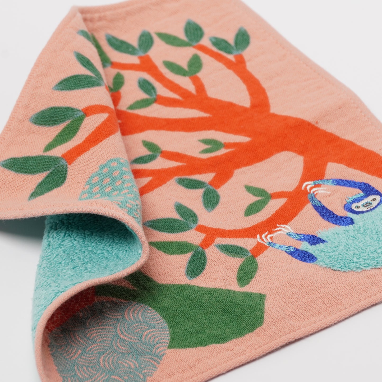 Fluffy Animal Handkerchief Hand Towel Size - Sloth moritaMiW