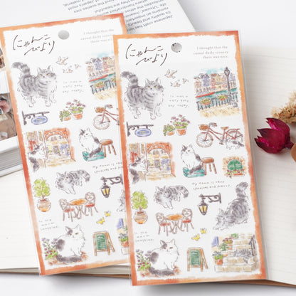 Nyanko Biyori Cat Sticker Sheet – Machikado