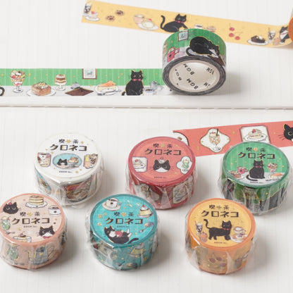 BGM Masking Tape - Cafe Black Cat Sweets Time