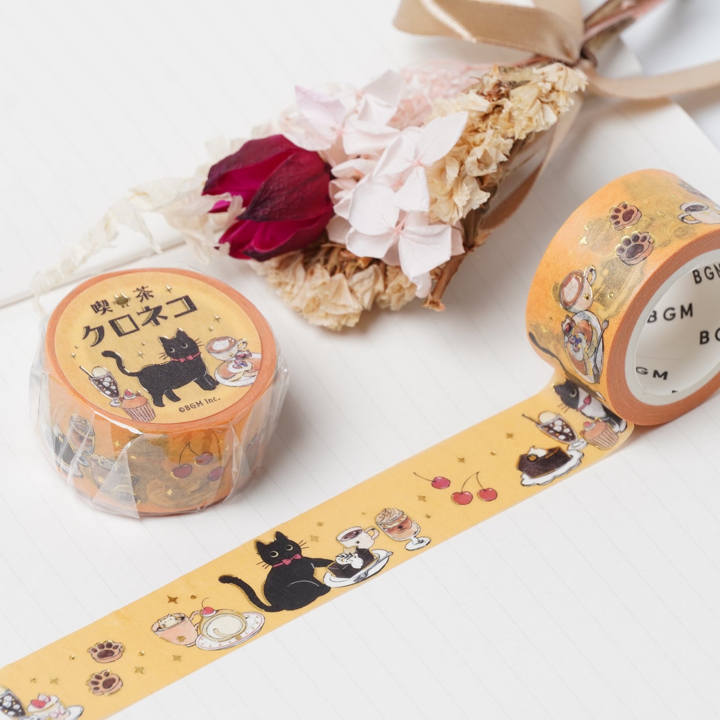 BGM Masking Tape - Cafe Black Cat Sweets Time