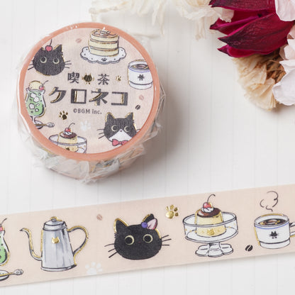 BGM Masking Tape - Cafe Black Cat Welcome