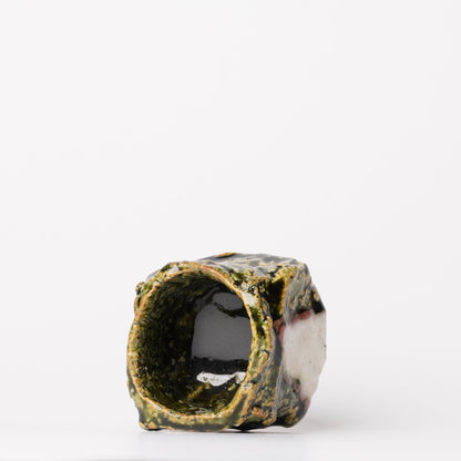 Takuya Kanamoto Oribe Glaze Guinomi Sake Cup