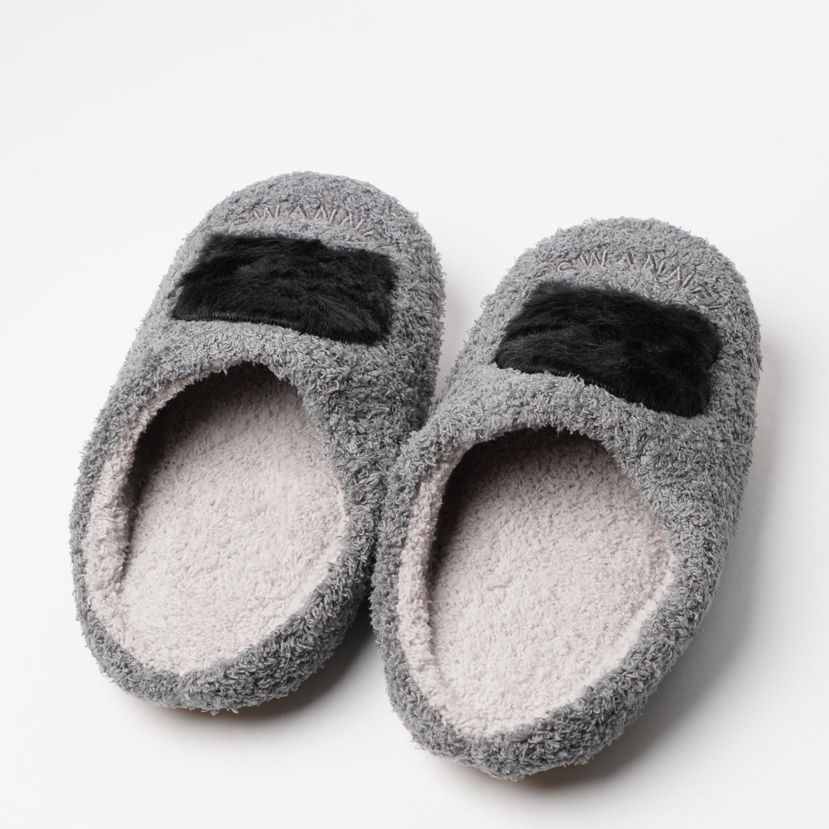 Fluffy Animal Room Slippers - Black Cat