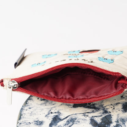 Cute Japanese Phrase Flat Pouch – Zunguri Mukkuri