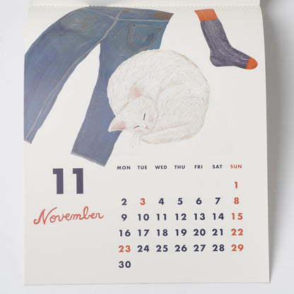 "Cat and" 2026 Wall Calendar by Kahoko Sodeyama