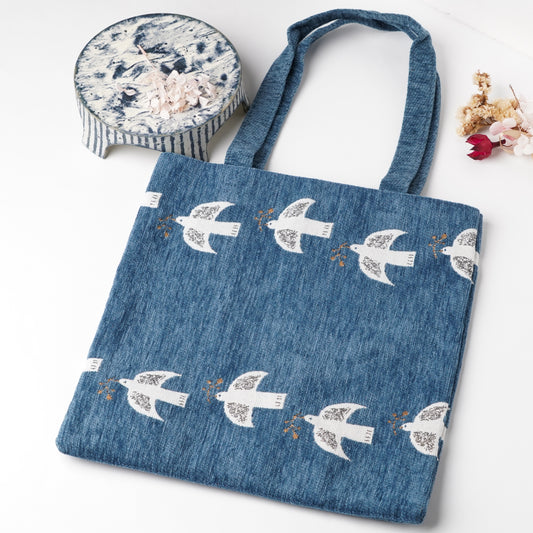 Gobelin Woven Tote Bag - Bird
