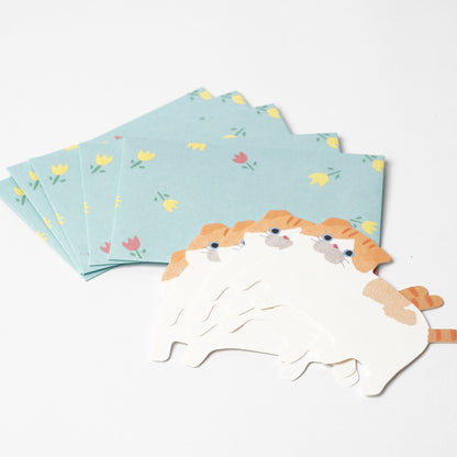 Mini Message Card Fluff Moo Moo - Cat