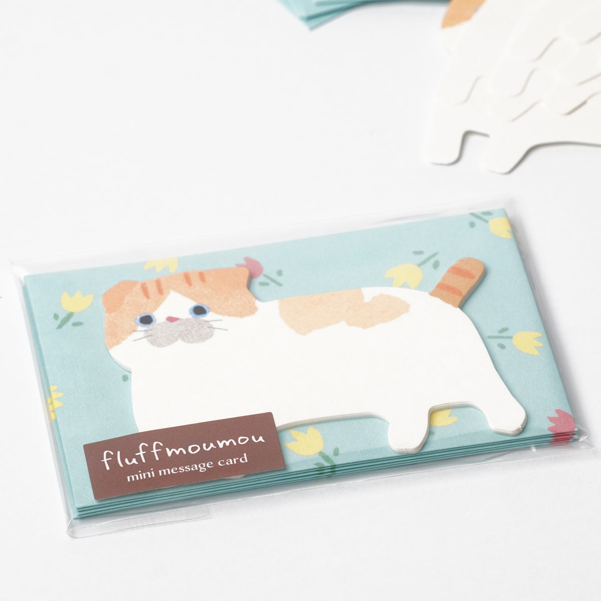 Mini Message Card Fluff Moo Moo - Cat