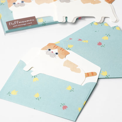 Mini Message Card Fluff Moo Moo - Cat