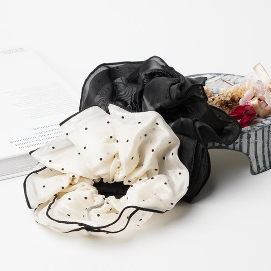Frilled Dot Scrunchie