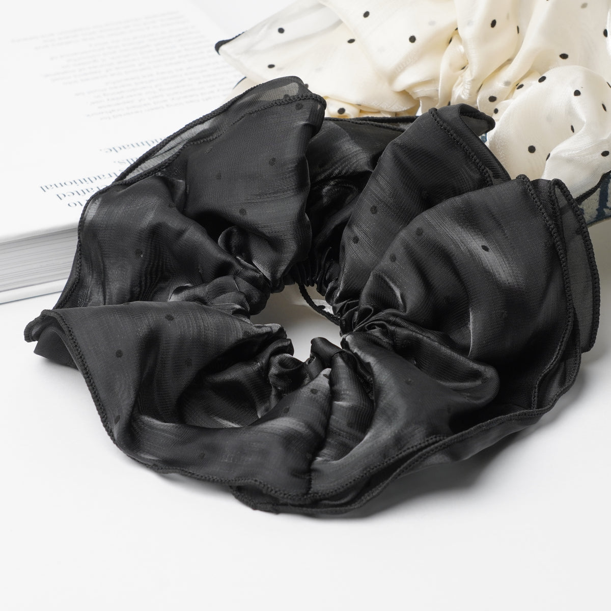 Frilled Dot Scrunchie