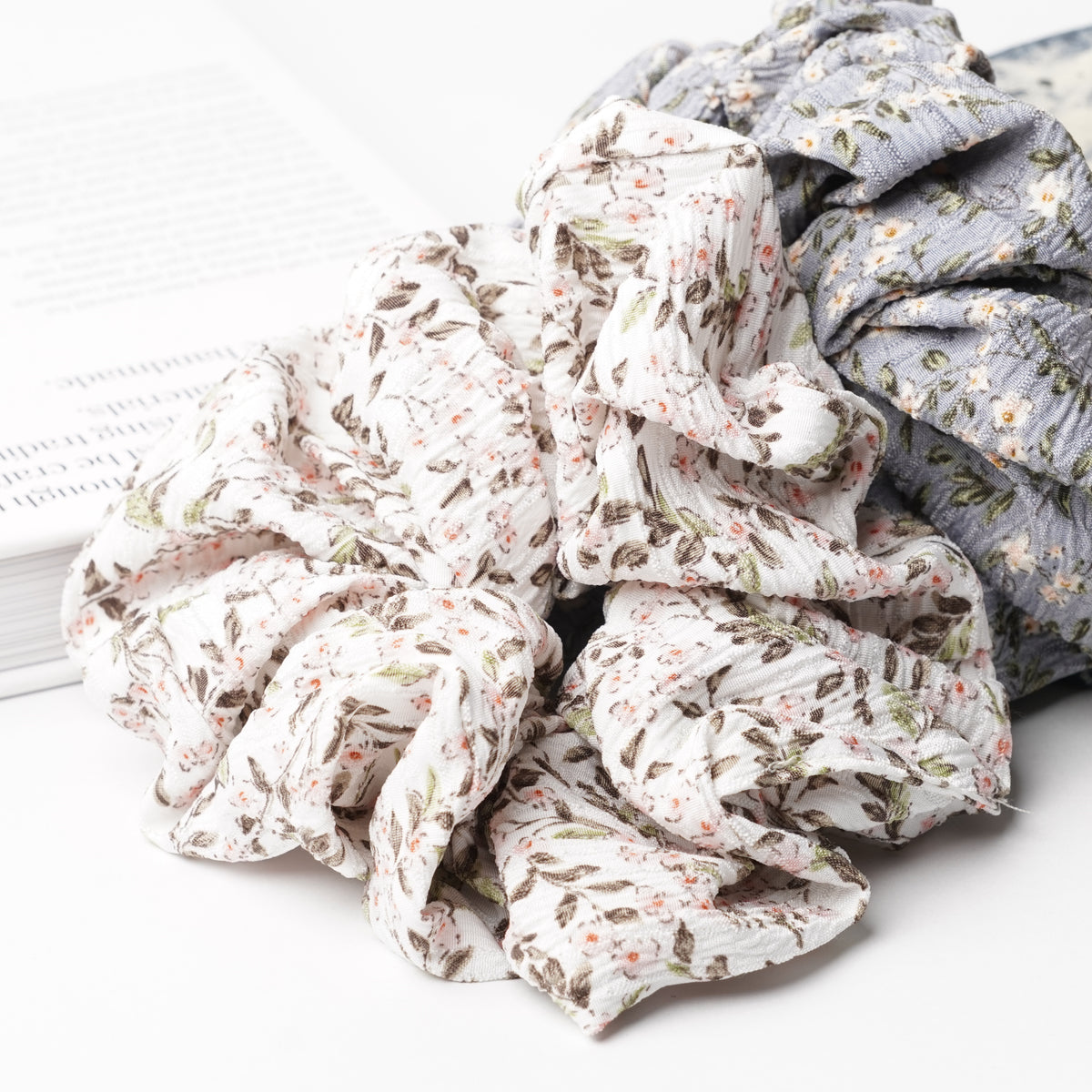 Flower Bouquet Chiffon Scrunchie