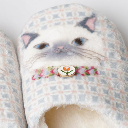Parlor Suzurandou Coral Fleece Cat Room Shoes