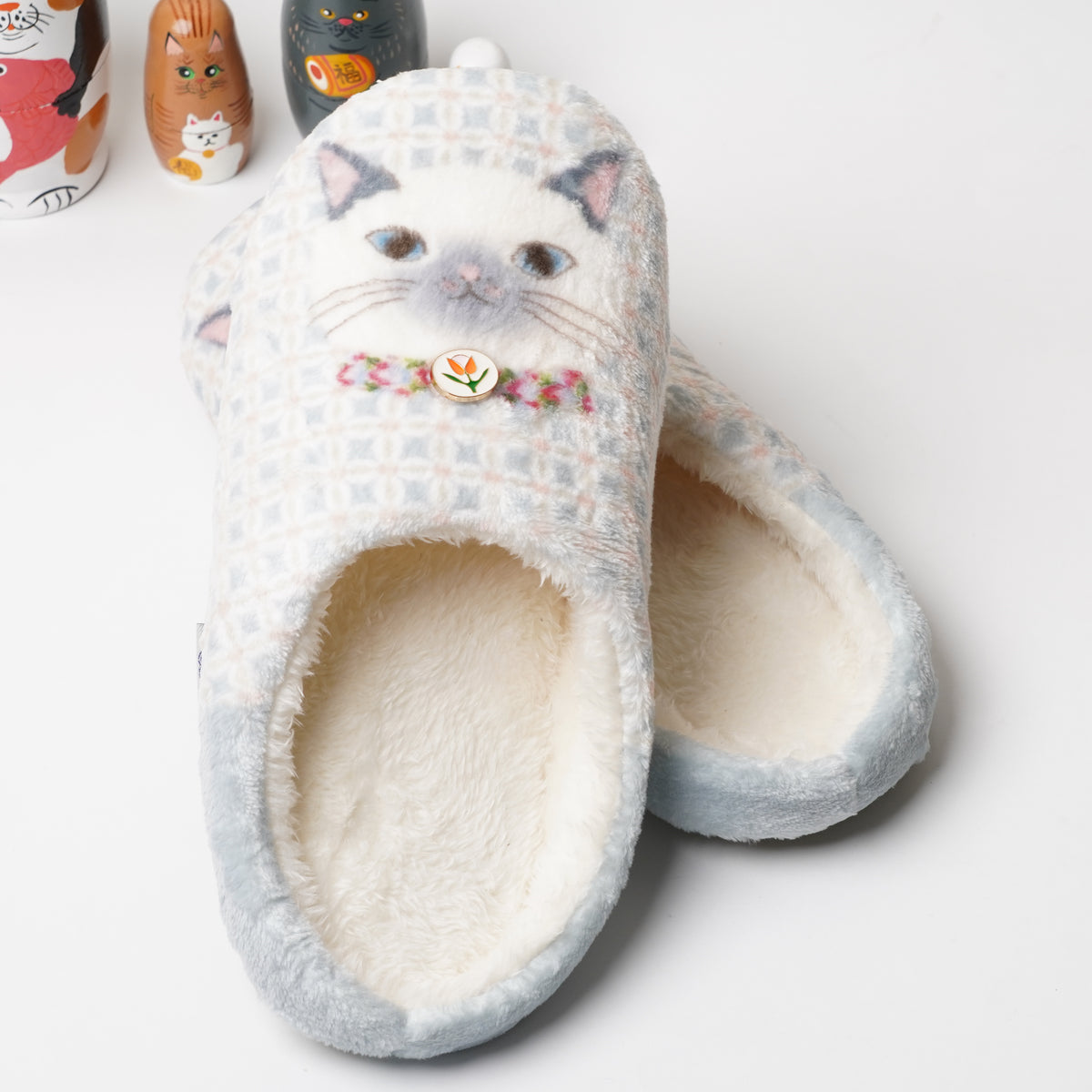 Parlor Suzurandou Coral Fleece Cat Room Shoes