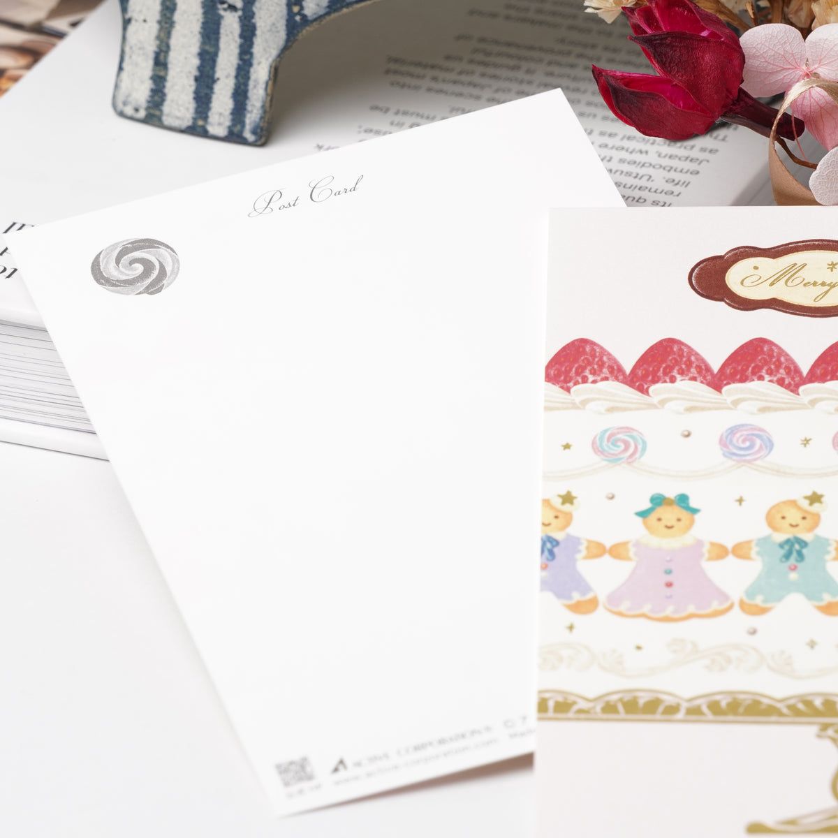 A La Carte Christmas Cake Postcard