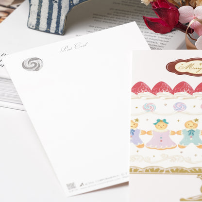 A La Carte Christmas Cake Postcard