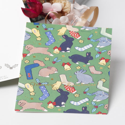 Shinako Moriyama Christmas Socks & Mittens Postcard