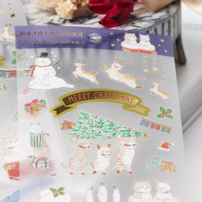 TOCOROCOMUGI Frosted Christmas Tree Stickers