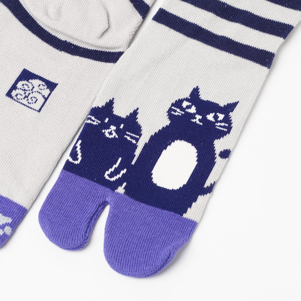 Kaya Striped Cat Tabi Socks | Japanese Split-Toe Cat Socks