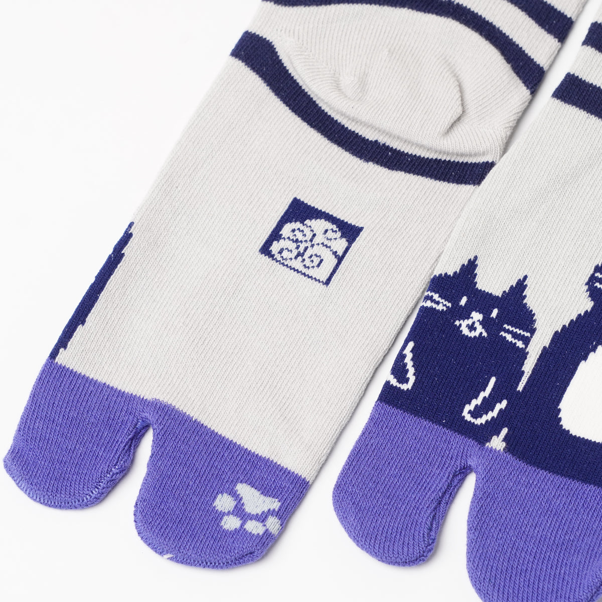 Kaya Striped Cat Tabi Socks | Japanese Split-Toe Cat Socks