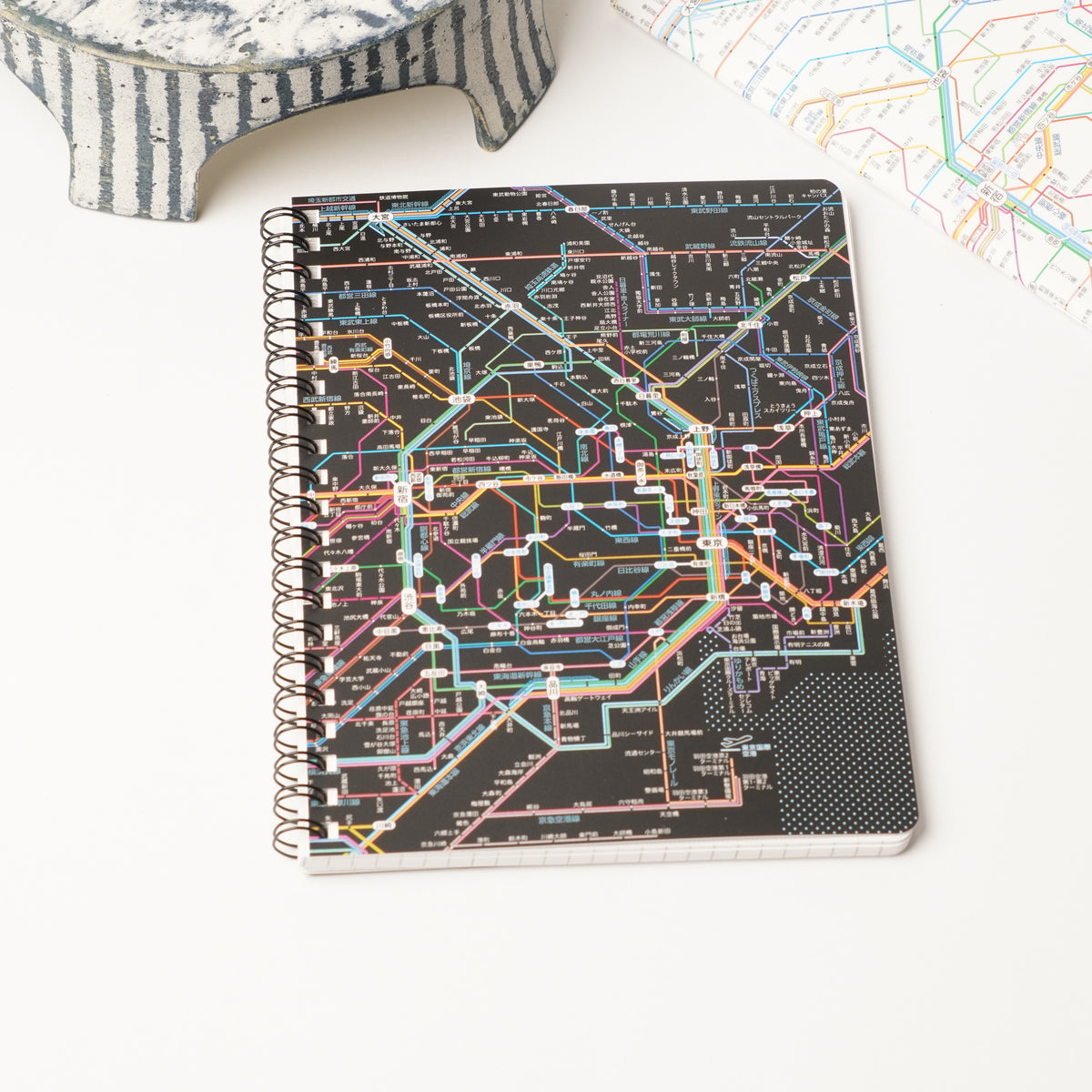 Tokyo Rail Network Map B6 Ring Notebook