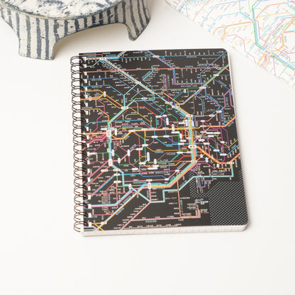 Tokyo Rail Network Map B6 Ring Notebook