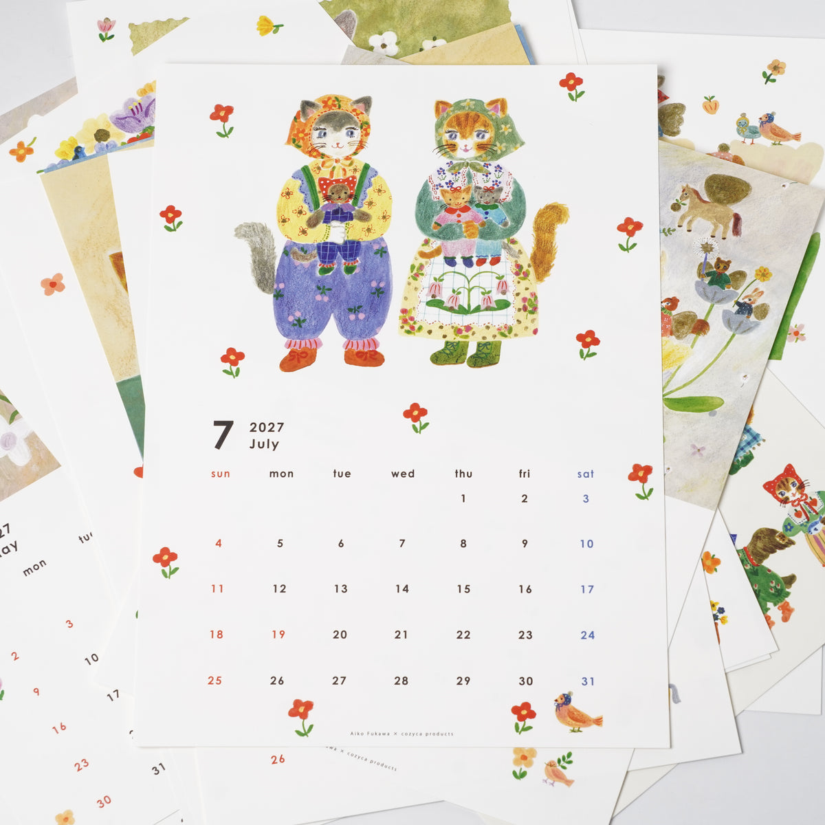 Aiko Fukawa 2027 Animal Calendar | Cozyca Products