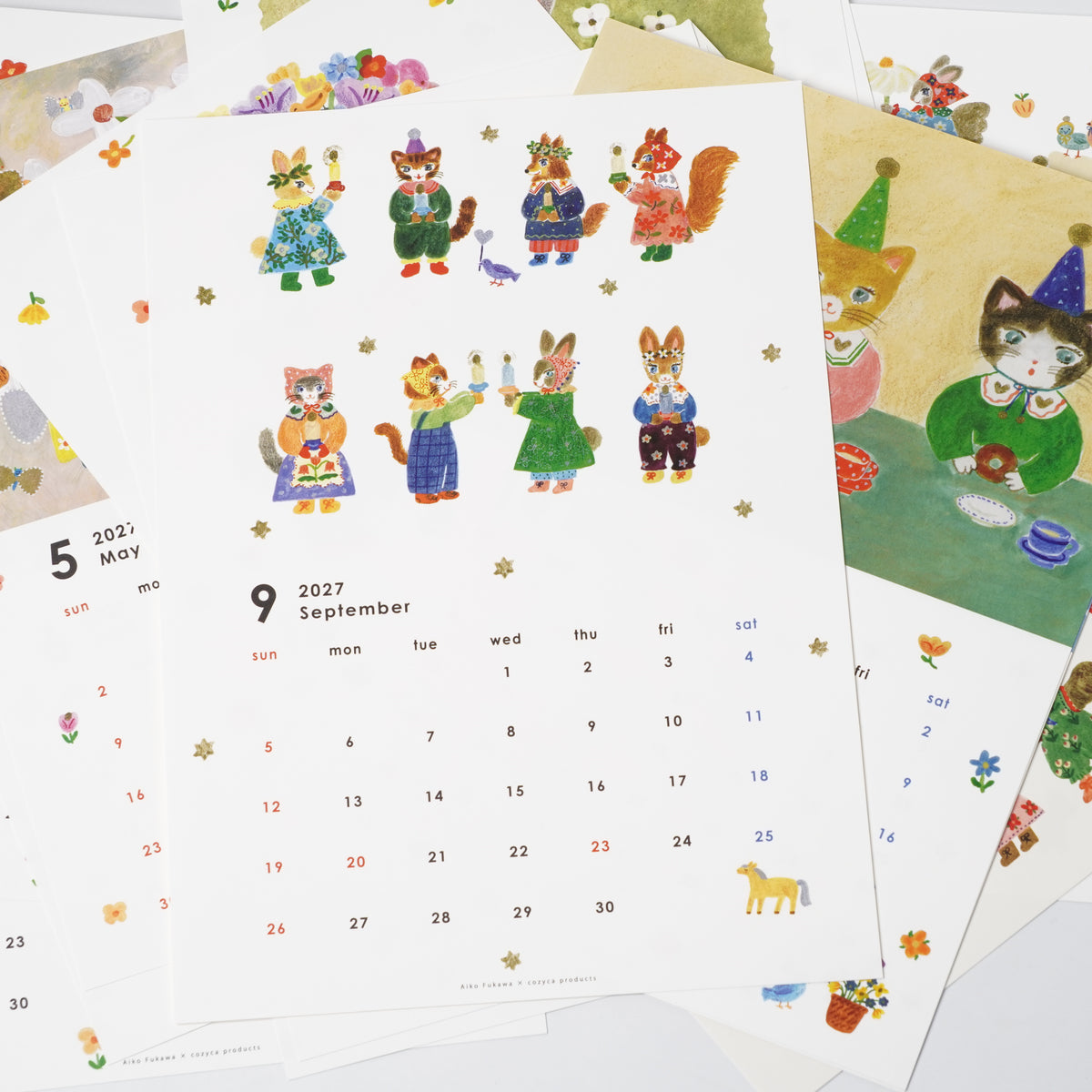 Aiko Fukawa 2027 Animal Calendar | Cozyca Products
