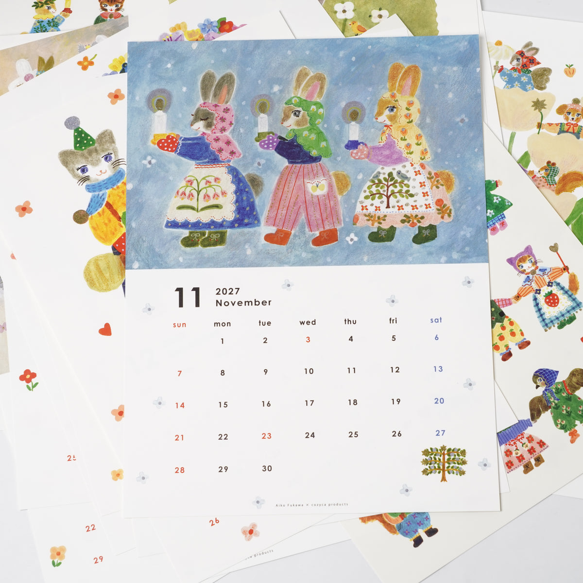 Aiko Fukawa 2027 Animal Calendar | Cozyca Products