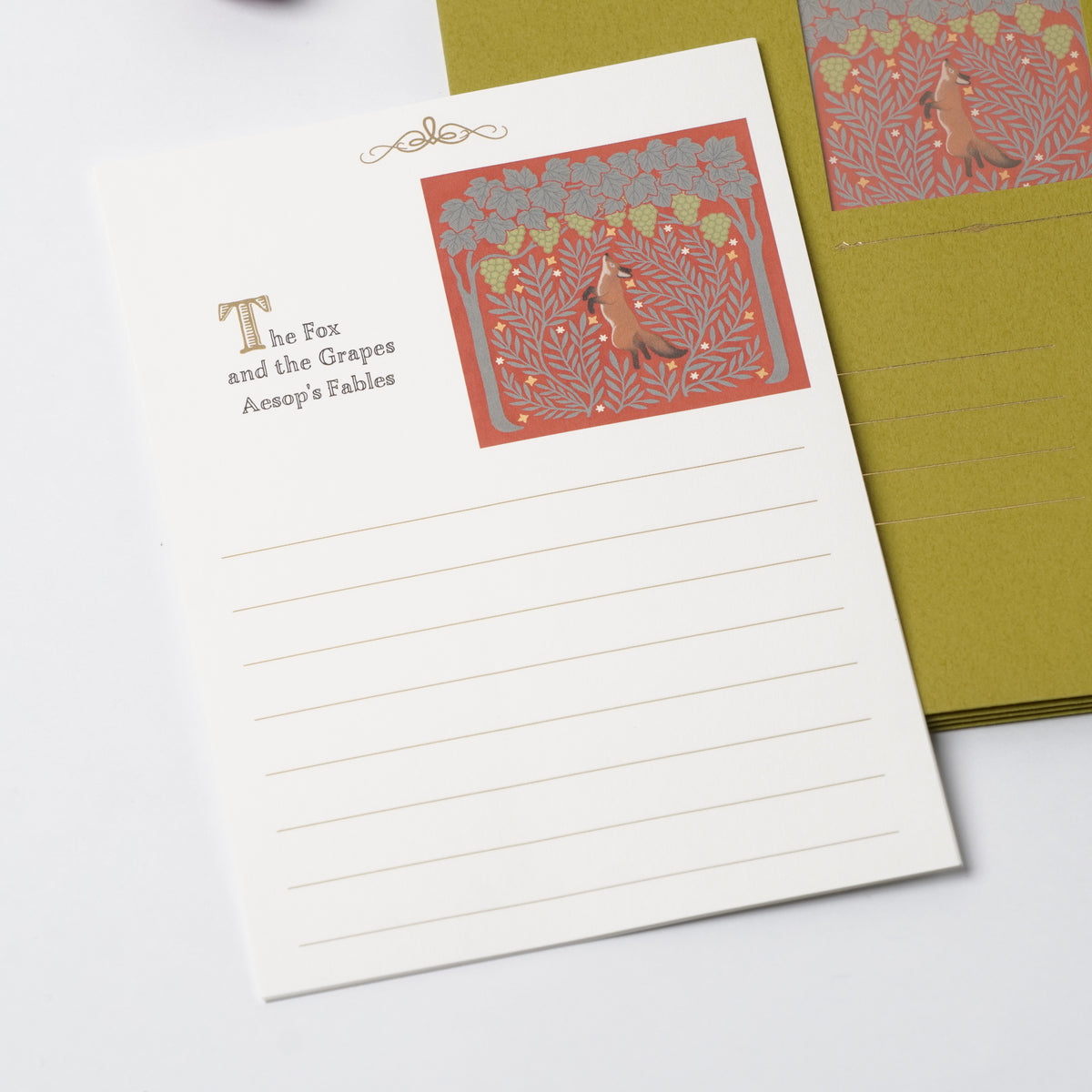 Naffy Fox and Grapes Letter Set