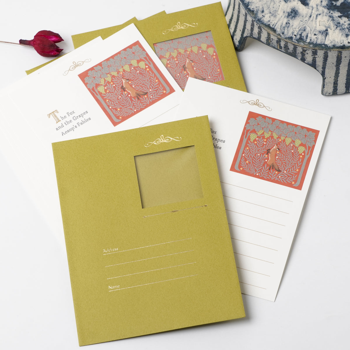 Naffy Fox and Grapes Letter Set