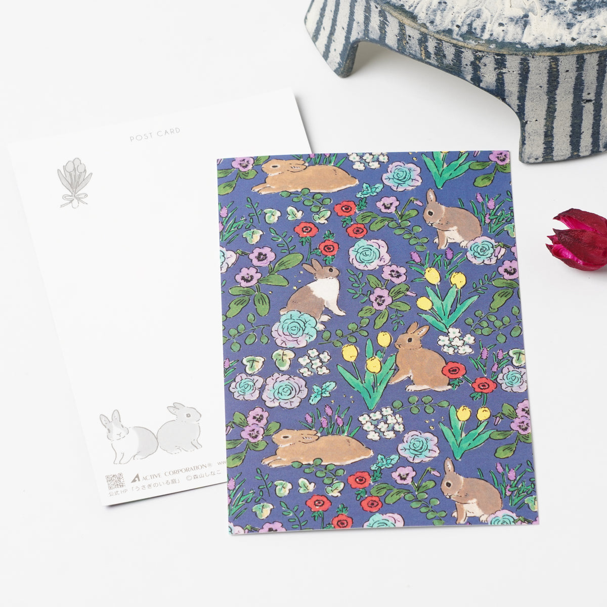 Shinako Moriyama Rabbits in the Garden Postcard