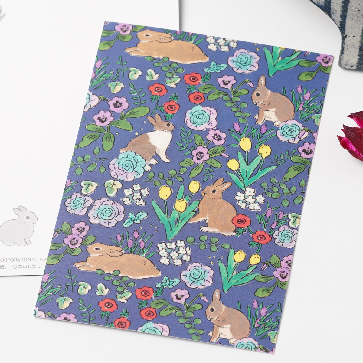 Shinako Moriyama Rabbits in the Garden Postcard