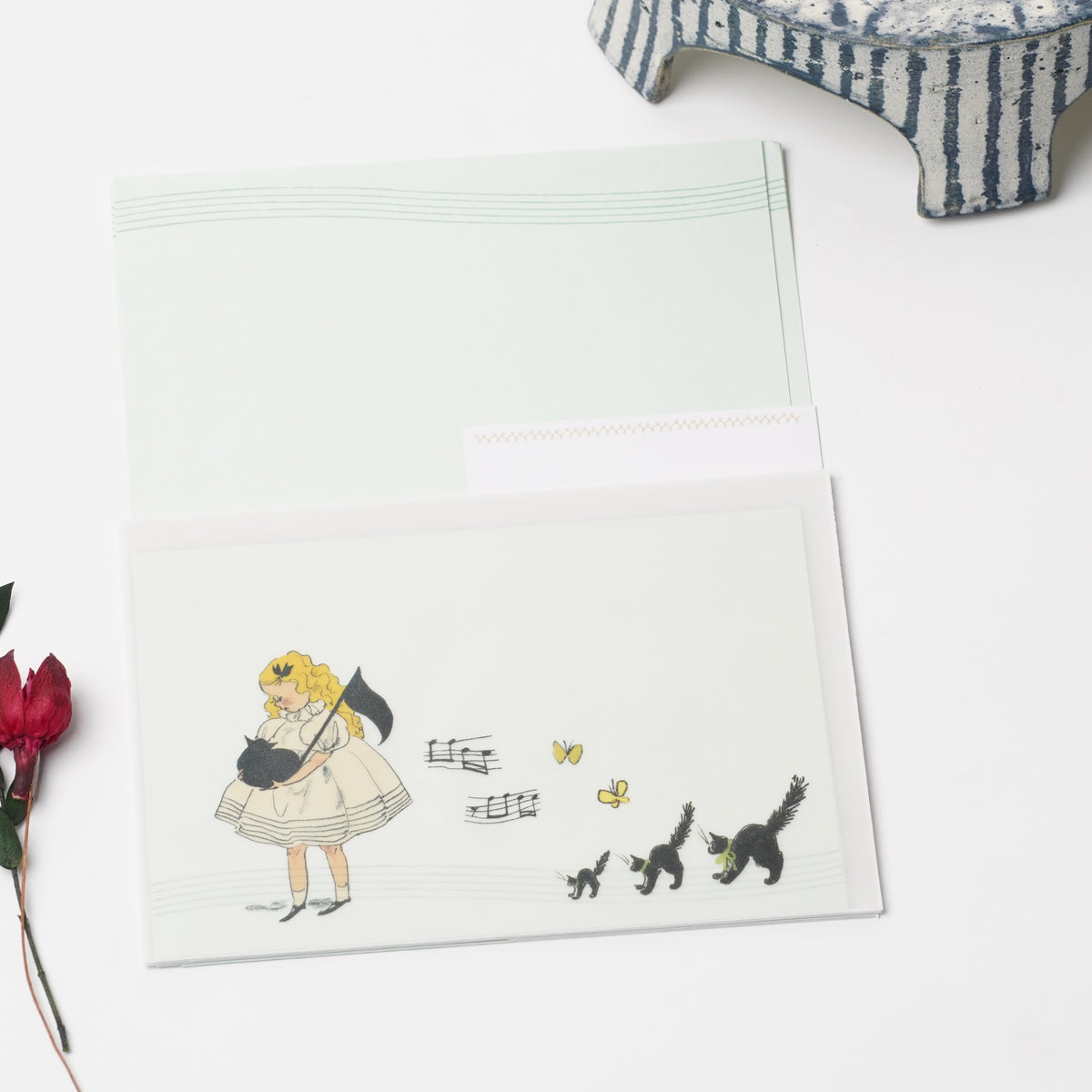 Kurahashi Rei Sheer Cat Letter Set