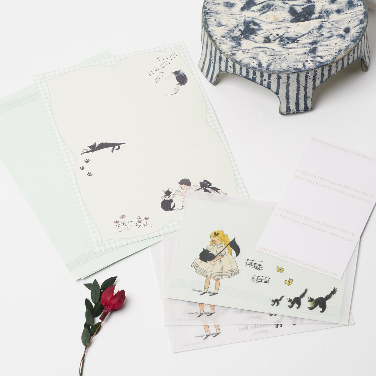 Kurahashi Rei Sheer Cat Letter Set
