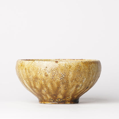 Futoshi Yamashita Volcanic Ash Glaze Yellow Chawan Matcha Bowl