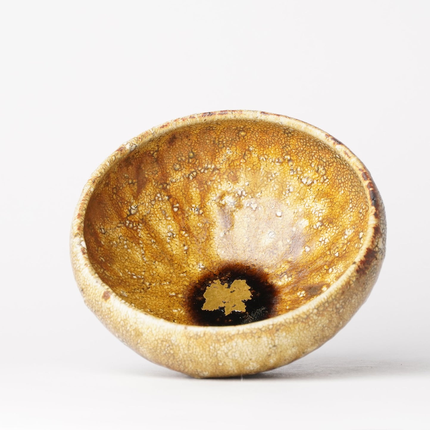 Futoshi Yamashita Volcanic Ash Glaze Yellow Chawan Matcha Bowl
