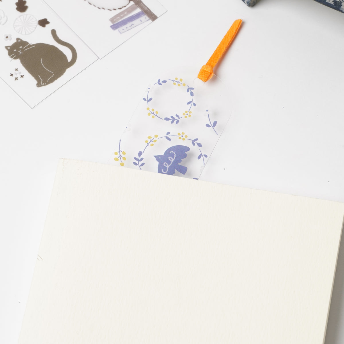 HONTOWATASHI Clear Bookmark – Blue Bird