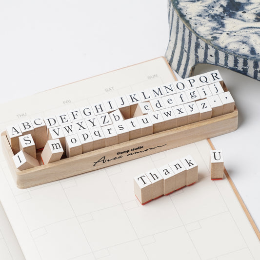 Alphabet Stamp Set - Upper & Lowercase Mincho