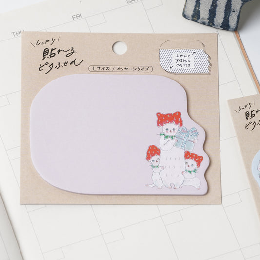 TOCOROCOMUGI Pita Sticky Notes L – Strawberry Cat