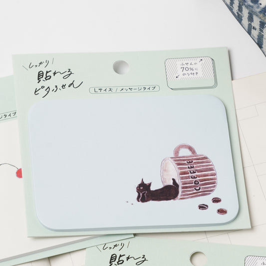TOCOROCOMUGI Pita Sticky Notes L – Spilled Coffee Cat