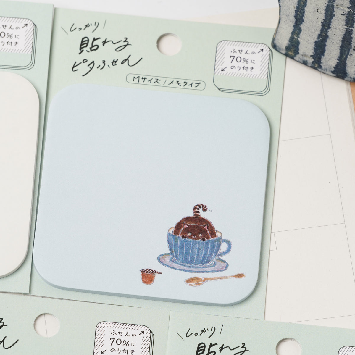 TOCOROCOMUGI Pita Sticky Notes M – Ninja Coffee Cat