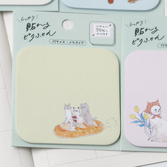 TOCOROCOMUGI Pita Sticky Notes M – Baguette Cat