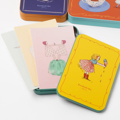 Kurahashi Rei Tin Postcard Set - Yellow
