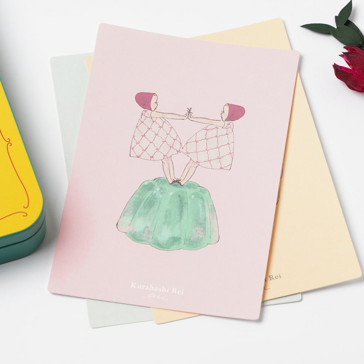 Kurahashi Rei Tin Postcard Set - Yellow